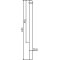Dekorativ puller | st�lr�r 70 x 70 mm | serie 473B | fastmonteret, til indst�bning i beton med jordanker, total l�ngde ca. 1400 mm | uden l�s | uden �je